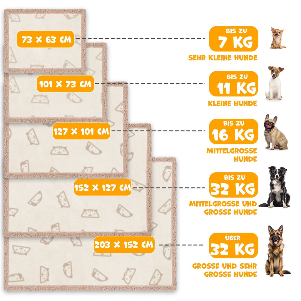 LOVPET® Hunde Decke Wasserdicht Haustier Trockenbett Fleece, 3X Spielzeugknoch